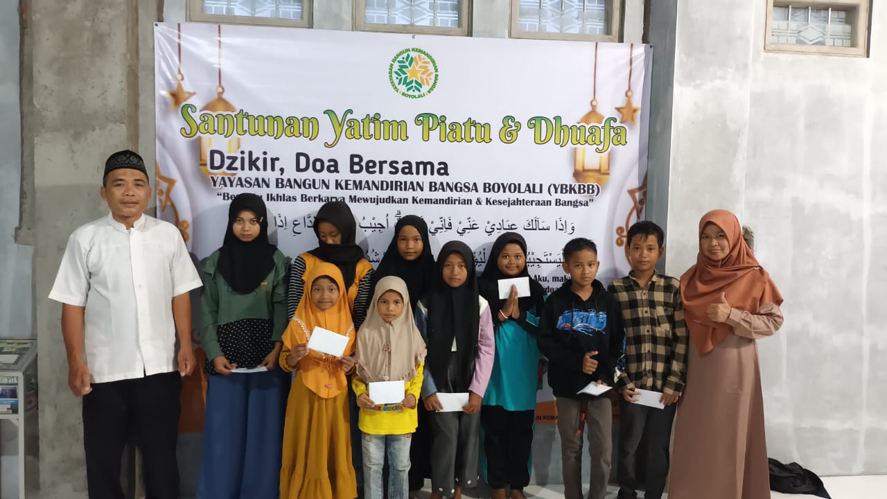 Santunan Yatim/Piatu binaan YBKBB dan Doa Bersama